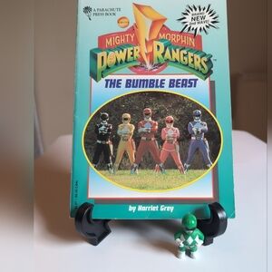 Vintage‎ 1994 Mighty Morphin Power Rangers Book and Green Pencil Topper